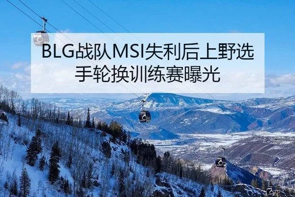 BLG战队MSI失利后上野选手轮换训练赛曝光